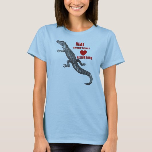 Real Swamp People Love Alligators T-shirt (Voorkant)