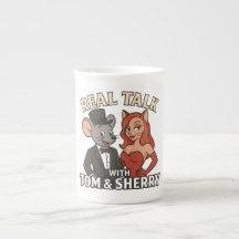 Real Talk met Tom en Sherry Cartoon Koffiemok 2