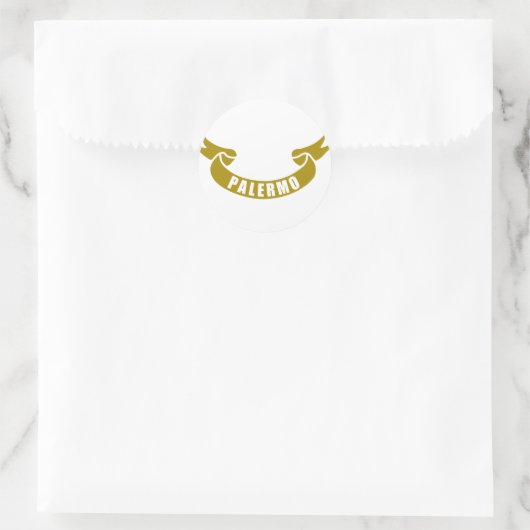 real-tape-Palermo Ronde Sticker (Tas)