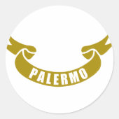 real-tape-Palermo Ronde Sticker (Voorkant)