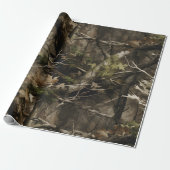 Real Tree Camouflage Wrapping Paper Cadeaupapier (Uitgerold)