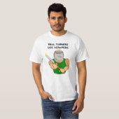 Real Turners UseScrapers Funny WoodkeerCartoon T-shirt (Voorkant volledig)