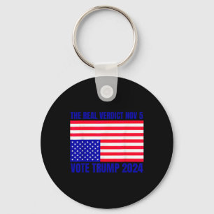 Real Verdict Nov 5 Trump 2024 Ondersteboven Flag D Sleutelhanger