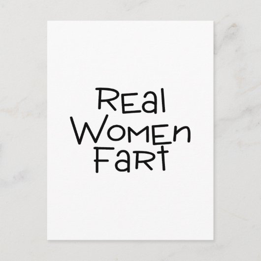 Real Women Fart Briefkaart (Voorkant)