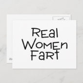 Real Women Fart Briefkaart (Voorkant / Achterkant)