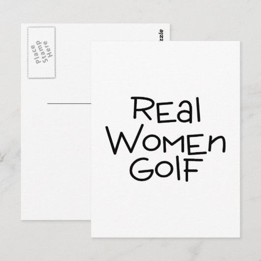 Real Women Golf Briefkaart (Voorkant / Achterkant)