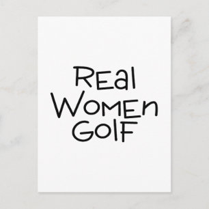 Real Women Golf Briefkaart