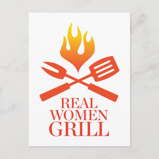 Real Women Grill Briefkaart (Voorkant)