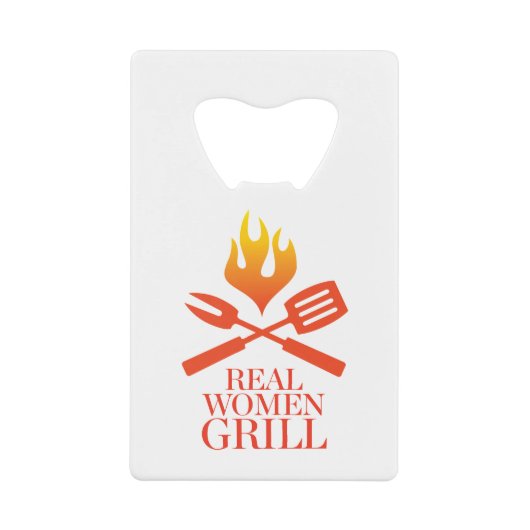Real Women Grill Creditkaart Flessenopener (Voorkant)