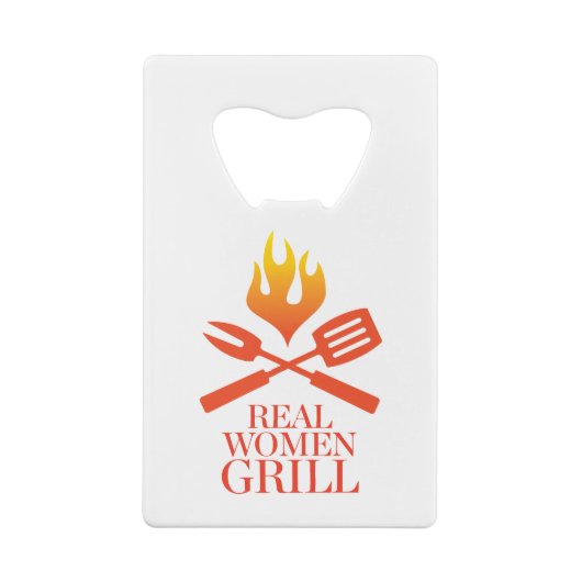 Real Women Grill Creditkaart Flessenopener (Achterkant)