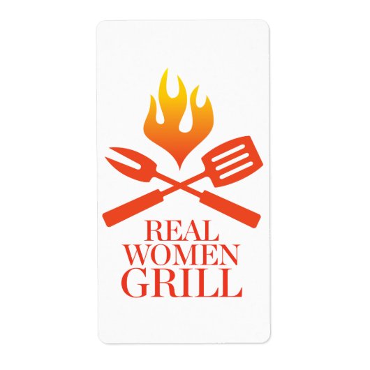 Real Women Grill Etiket (Voorkant)