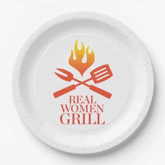 Real Women Grill Papieren Bordje (Voorkant)