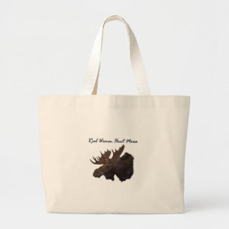Real Women Hunt Moose Grote Tote Bag