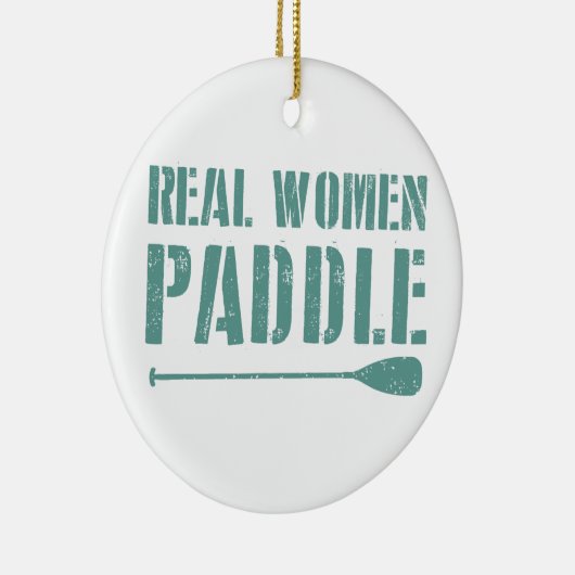Real Women Paddle Keramisch Ornament (Rechts)