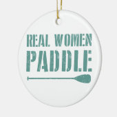 Real Women Paddle Keramisch Ornament (Links)
