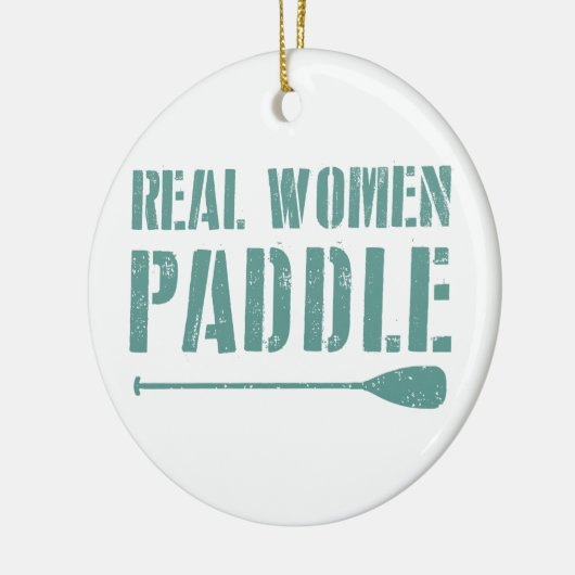 Real Women Paddle Keramisch Ornament (Links)