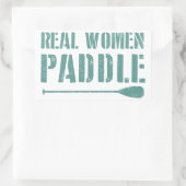 Real Women Paddle Rechthoekige Sticker (Tas)