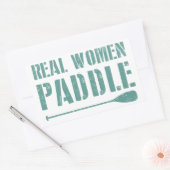 Real Women Paddle Rechthoekige Sticker (Envelop)