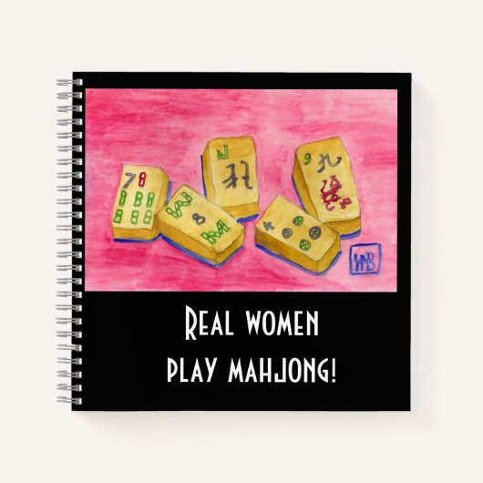Real Women Play Mahjong Notitieboek (Voorkant)