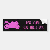 Real Women Ride Bumpersticker (Voorkant)