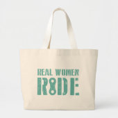Real Women Ride Grote Tote Bag (Voorkant)