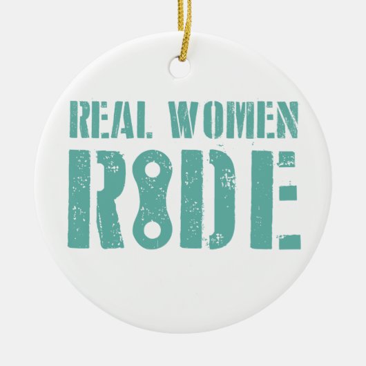 Real Women Ride Keramisch Ornament (Voorkant)