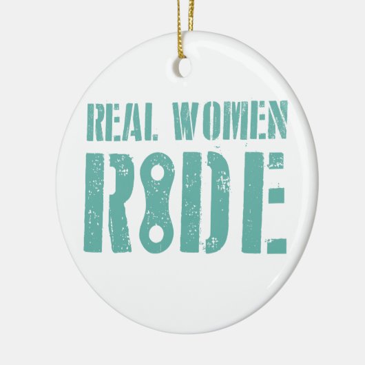 Real Women Ride Keramisch Ornament (Links)
