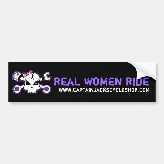 Real Women Ride Sticker (Voorkant)