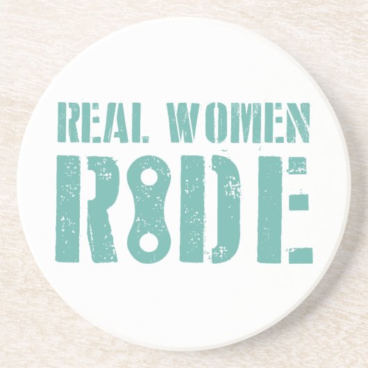 Real Women Ride Zandsteen Onderzetter (Voorkant)