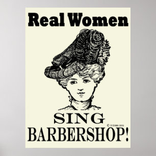 Real Women Sing Barbershop Poster