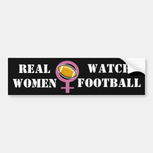 Real Women Watch Football Bumpersticker