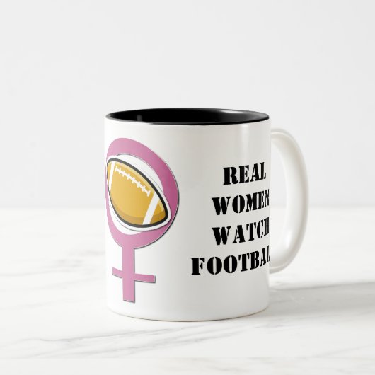 Real Women Watch Football Mok (Voorkant rechts)
