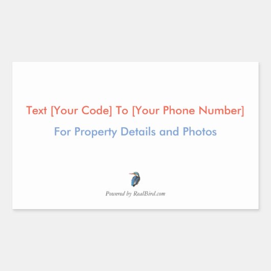 RealBird SMS Sticker (Voorkant)