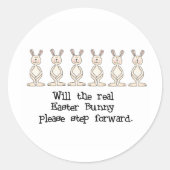 REALEASTERBUNNYTEE RONDE STICKER (Voorkant)