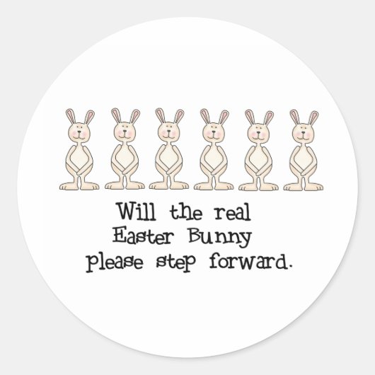 REALEASTERBUNNYTEE RONDE STICKER (Voorkant)