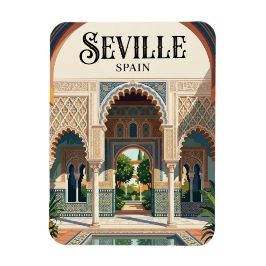 Reales Alcázar van Sevilla Spanje Magneet (Verticaal)