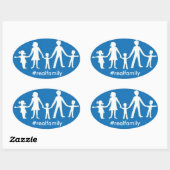 #realfamily Oval Sticker met traditionele waarden (Vel)