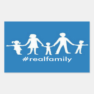 #realfamily Sticker, Traditionele huwelijkswaarden Rechthoekige Sticker