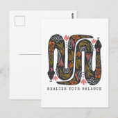 Realiseer je balans in de Floral Briefkaart (Voorkant / Achterkant)