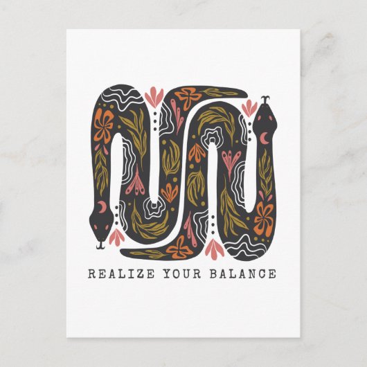 Realiseer je balans in de Floral Briefkaart (Voorkant)