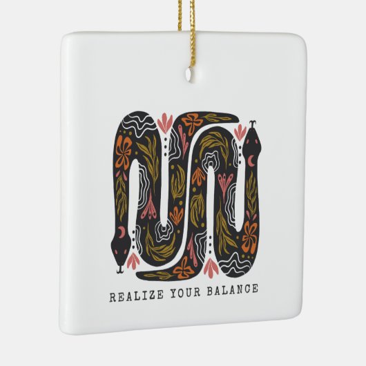 Realiseer je balans in de Floral Keramisch Ornament (Rechts)