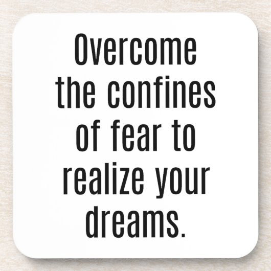 Realiseer je dromen, hard plastic Onderzetter (Voorkant)