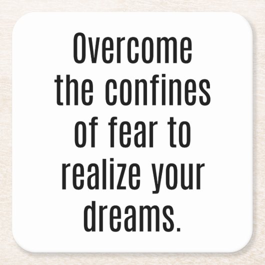 Realiseer je droompapieren Onderzetter (Voorkant)