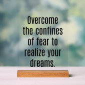 Realiseer uw dromen Acryl teken Acryl Bord (Neutraal)