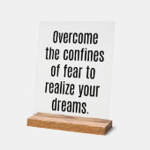 Realiseer uw dromen Acryl teken Bord (Hoek)