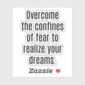 Realiseer uw dromen op maat gesneden vinylSticker Sticker (Vel)