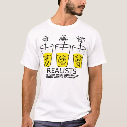 Realist Cup Funny T-shirt (Voorkant)