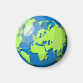 Realistic 3D Globe Design Earth Planet Art Magneet (Voorkant)