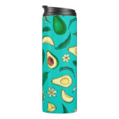 Realistic avocado. Seamless pattern. Summer exotic Thermosbeker (Geroteerd rechts)
