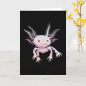 Realistic Axolotl Animal Kaart (Gele Bloem)